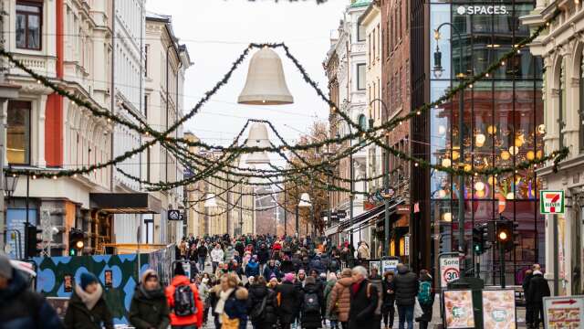Oslo får samiskt namn. Här en bild från julhandeln på Karl Johans gate.