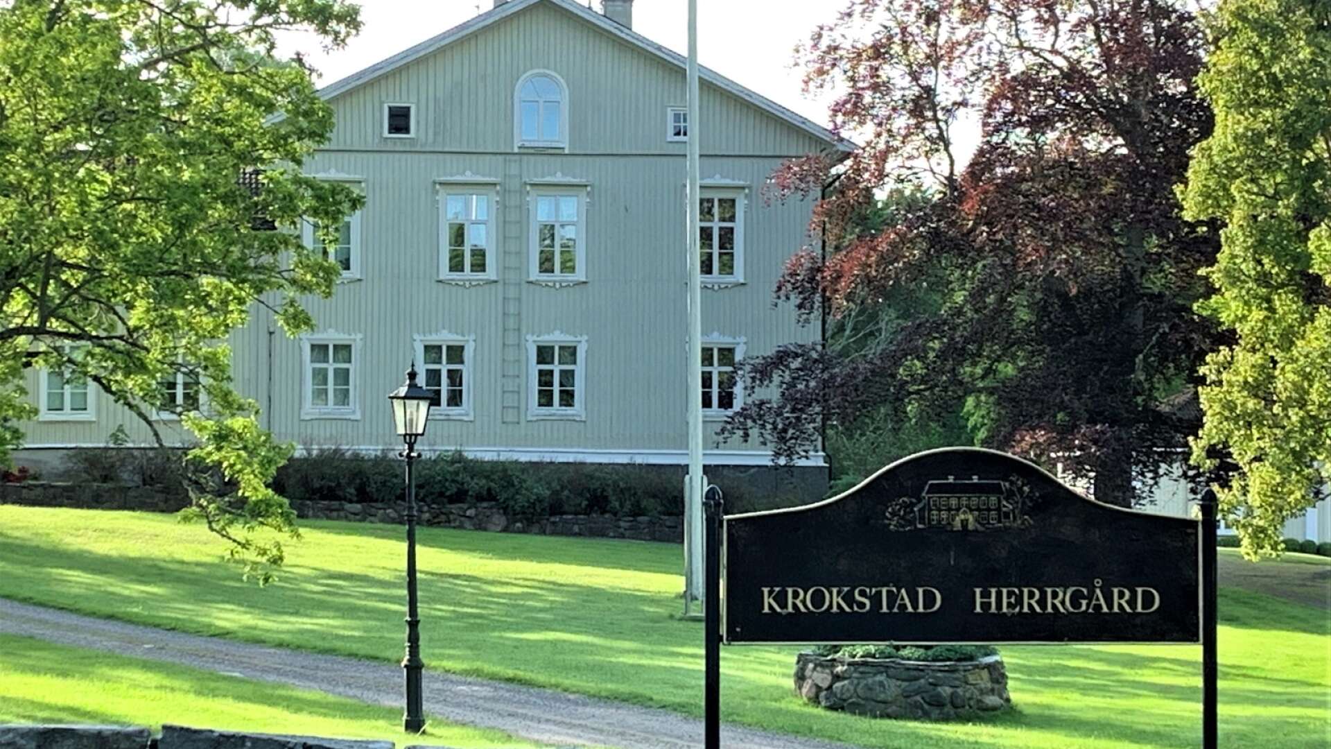 Vagnslidret på Krokstad herrgård har drabbats av vattenskada. Byggnaden ligger intill herrgården och används som festvåning/konferenssal. Arkivbild.