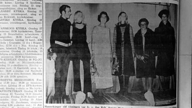 Så här skulle vi klä oss hösten 1970. Stilco hade modevisning för Åmålsborna.