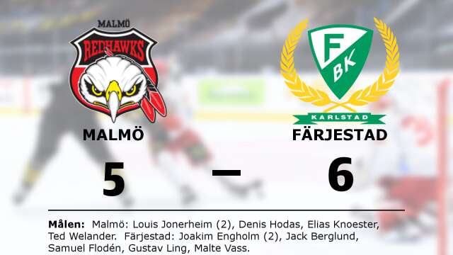 Malmö Redhawks förlorade mot Färjestad BK Junior