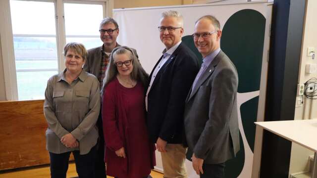 Topp fem på regionlistan för Centerpartiet i Fyrbodal. Från vänster Maria Andersson, Mats Andersson, Anne Sörqvist, Peter Heine och Kenneth Gustavsson.
