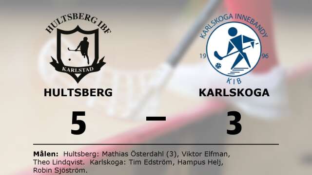Hultsberg IBF vann mot Karlskoga IB