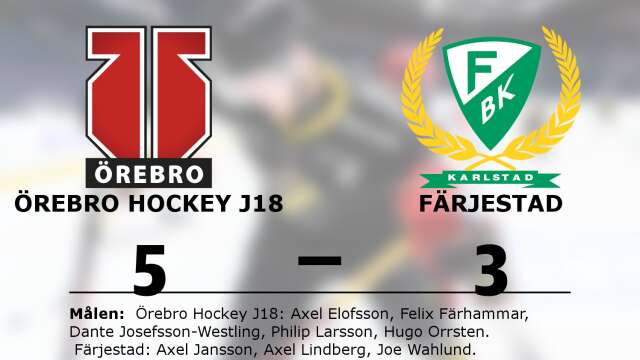 Örebro Hockey vann mot Färjestad BK Junior