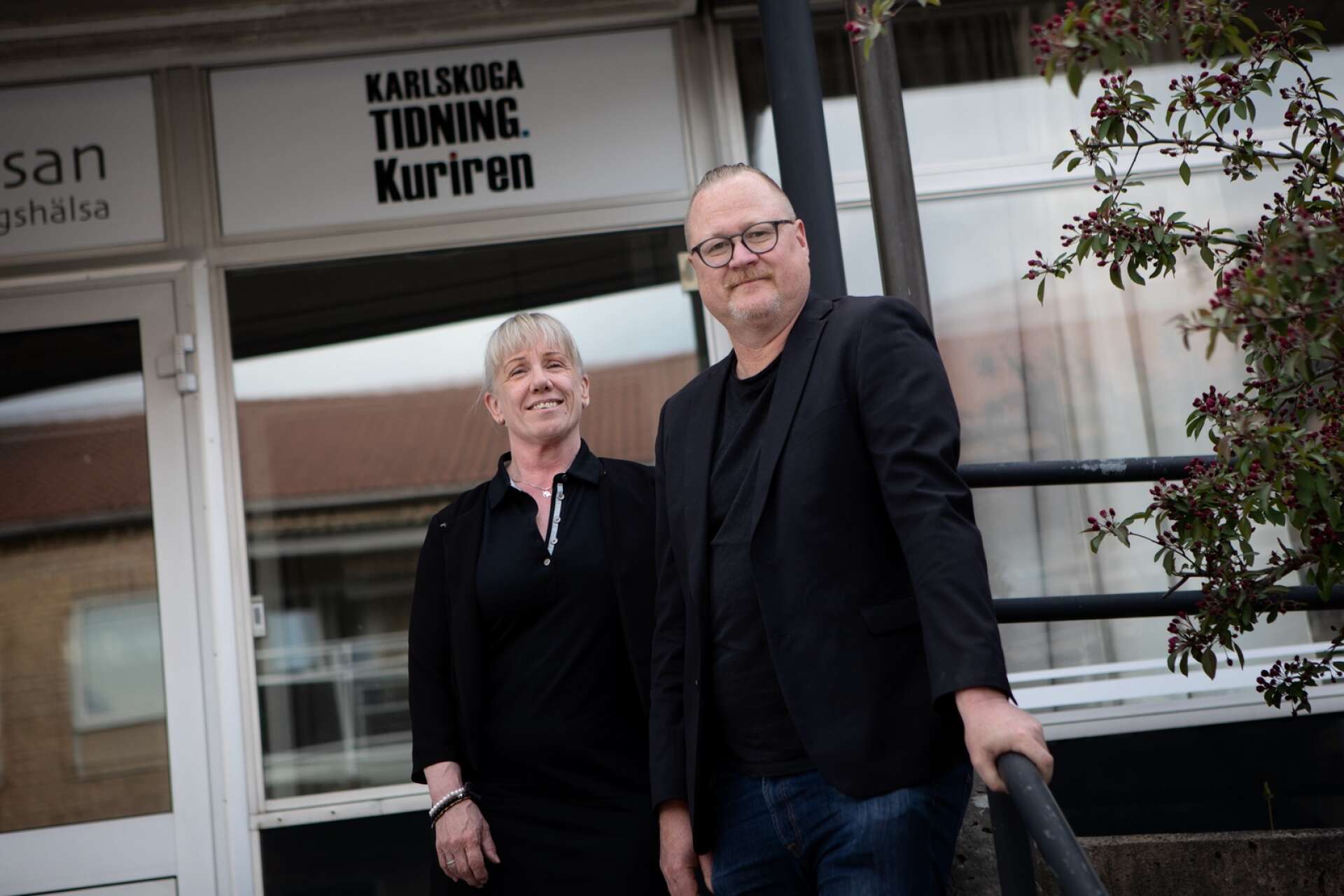 Chefredaktör på KT-Kuriren, Catarina Lindström och Tomas Skoglund, mediahuschef på NWT Media.