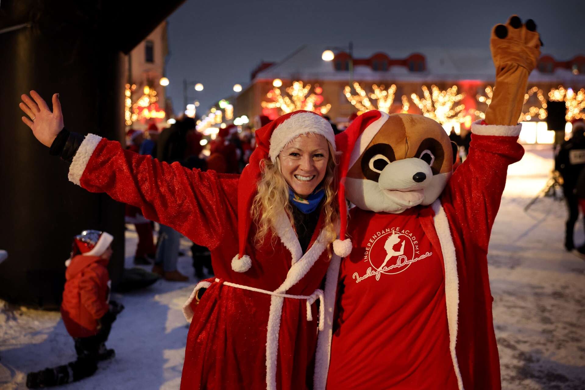 Theresé Flensén, initiativtagare till Santa run var glad över att så många ville medverka i år. 