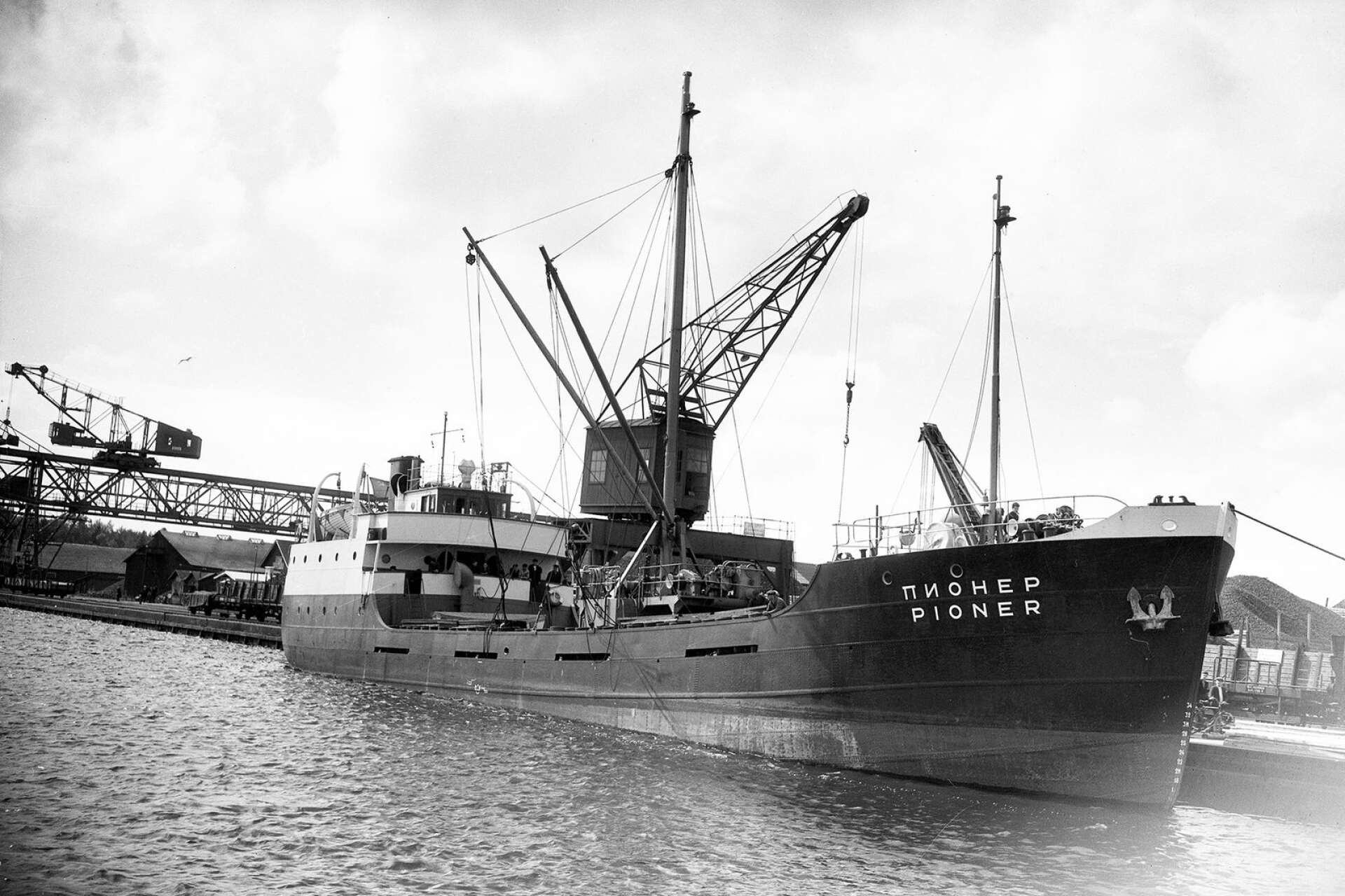 Det sovjetiska fartyget Pioner i Yttre hamn 1935.