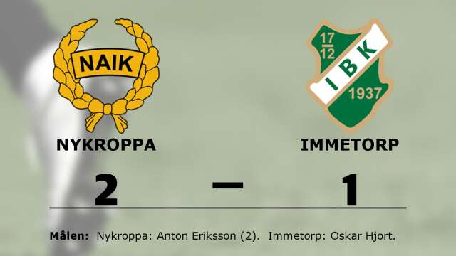 Nykroppa AIK vann mot Immetorp BK