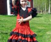 Lillemor med en flamenco-pose från 2010.