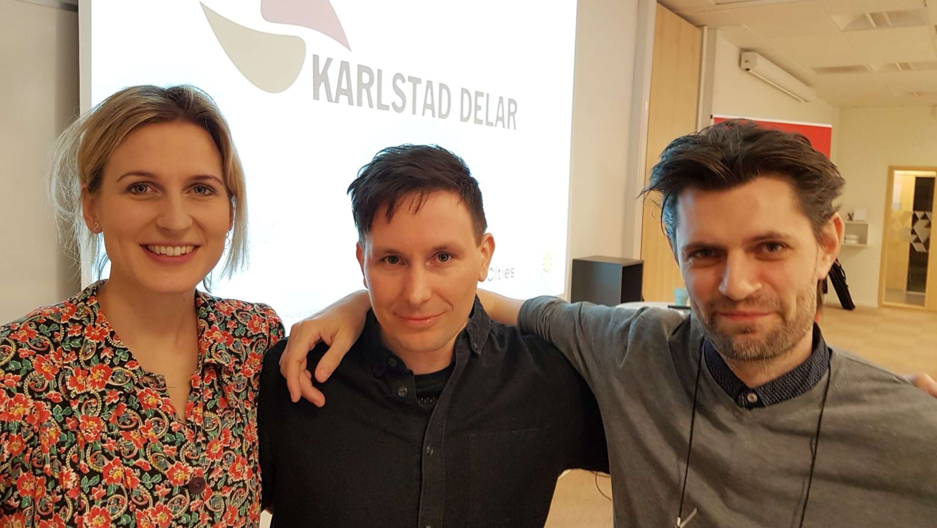 Anna Sundell och Henric Barkman från Karlstads kommun hälsade välkommen till onsdagen spånarmöte som leddes av Jonathan Mattebo Persson från Smarta kartan i Göteborg.
