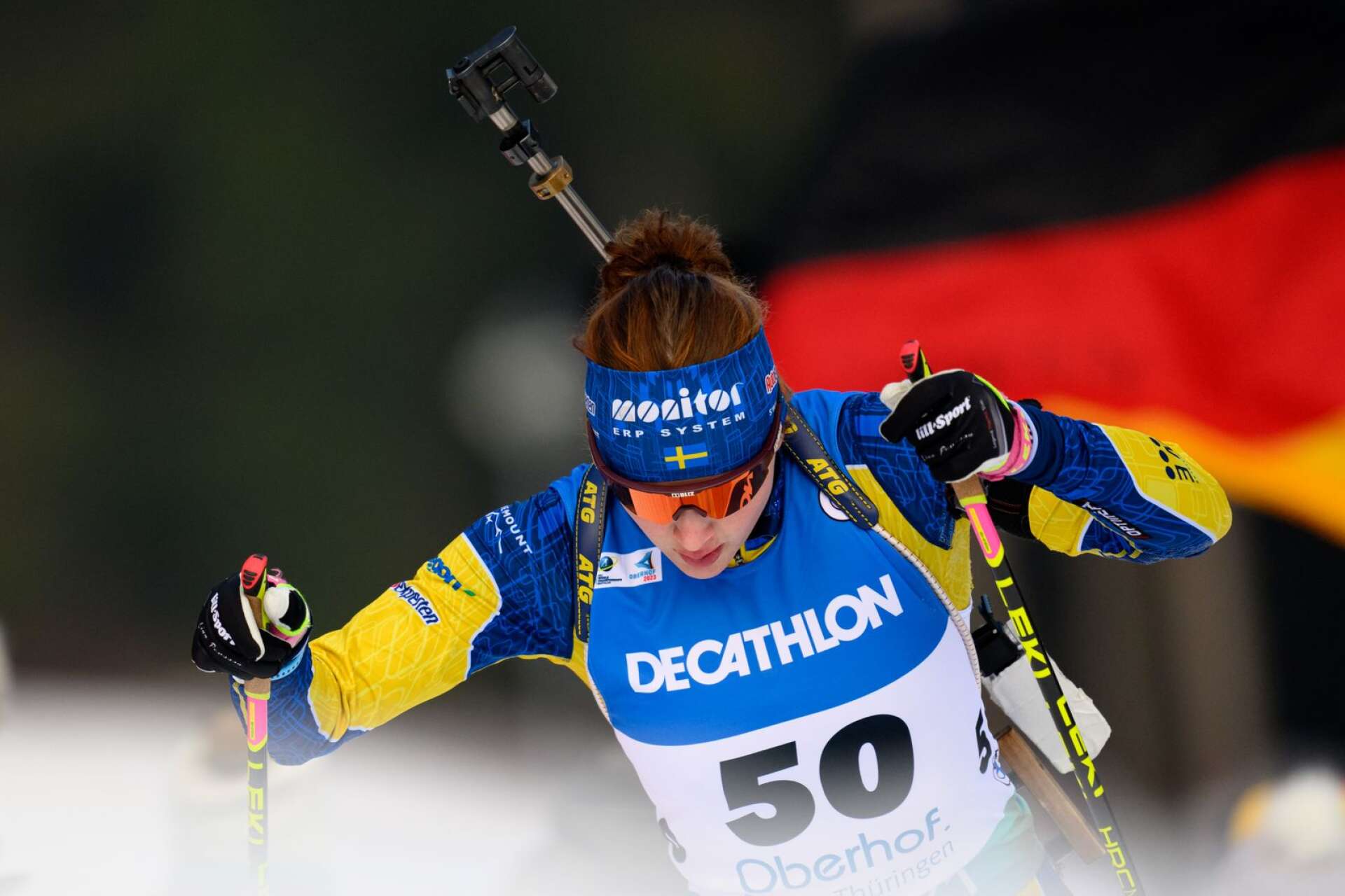 Linn Persson från Torsby gjorde ett kanonlopp på VM-sprinten i Oberhof och tog ett brons.