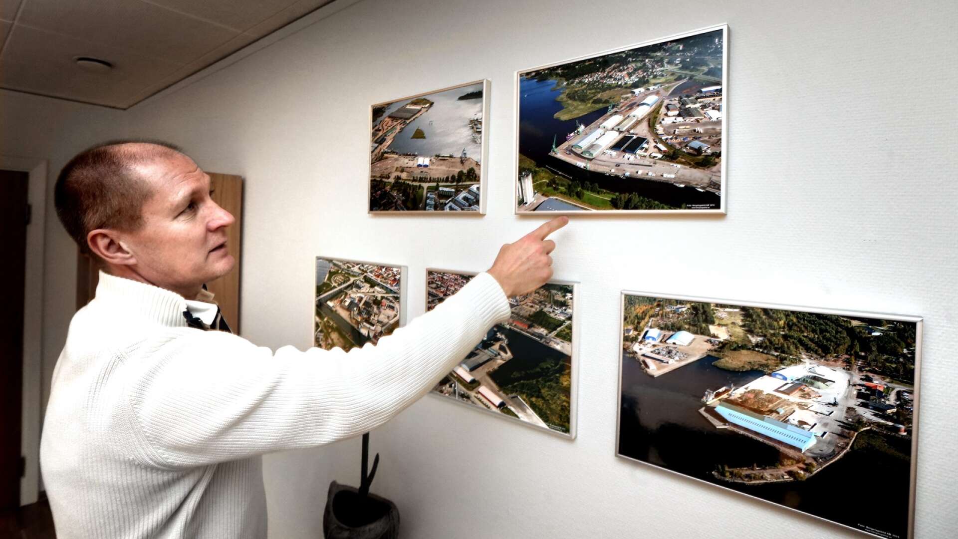 Göran Lidström, vd för Vänerhamn, som driver fem hamnar i Vänern.