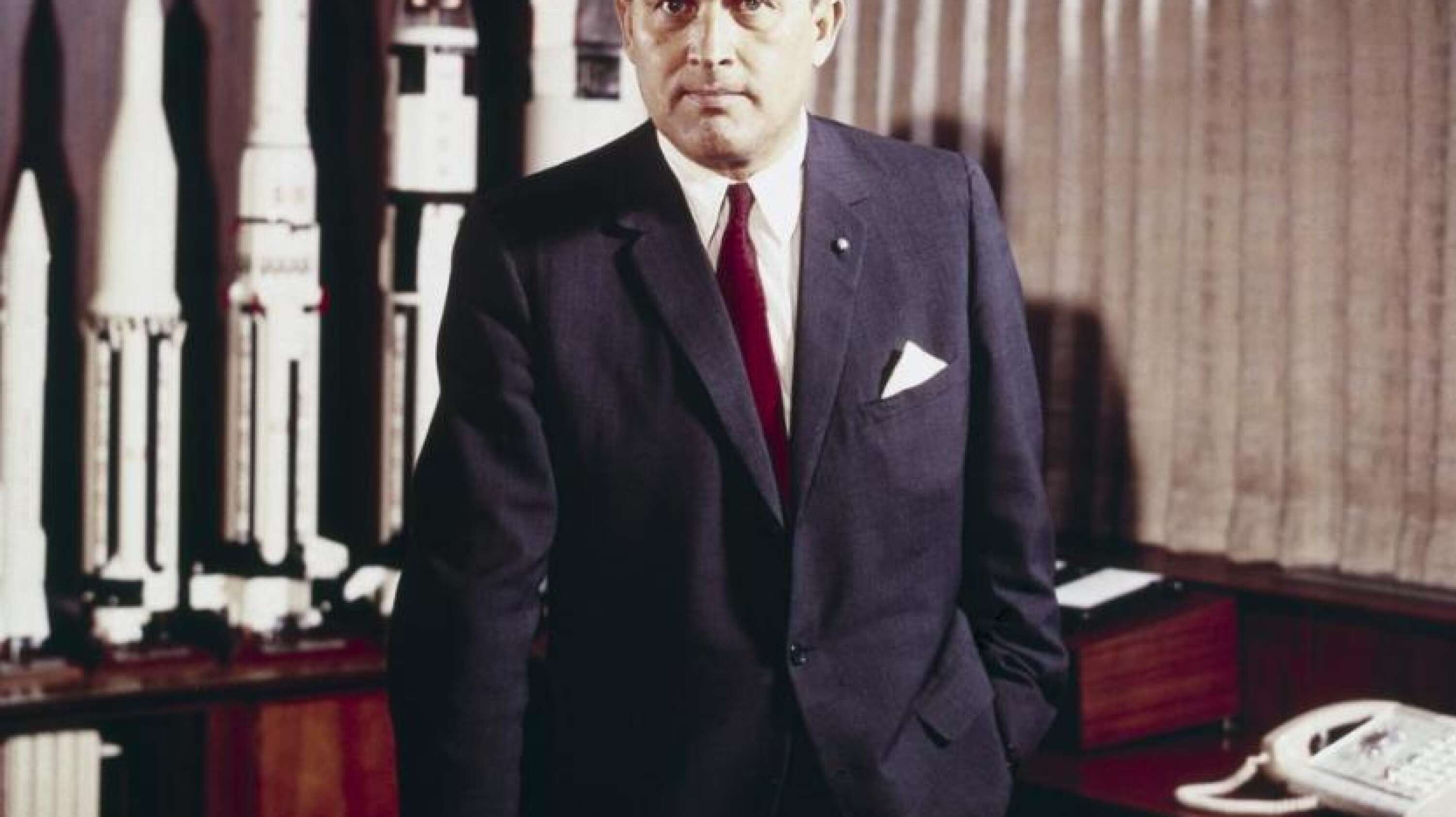 Raket- och rymdpionjären Dr Wernher von Braun.