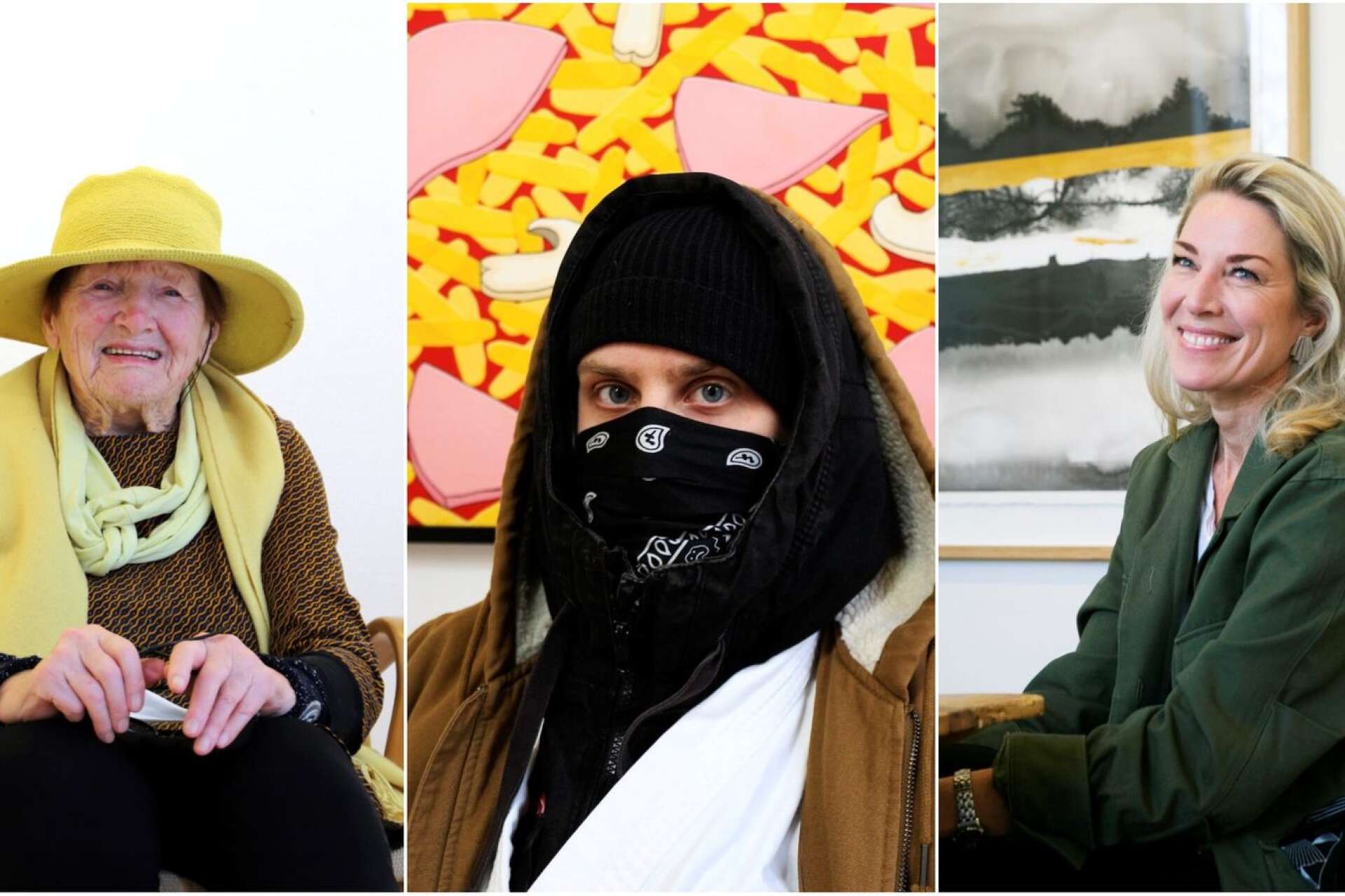 Gerd Göran, Dr Crix och Karolina Nolin är tre av de 20-talet medverkande konstnärerna i årets vårsalong.