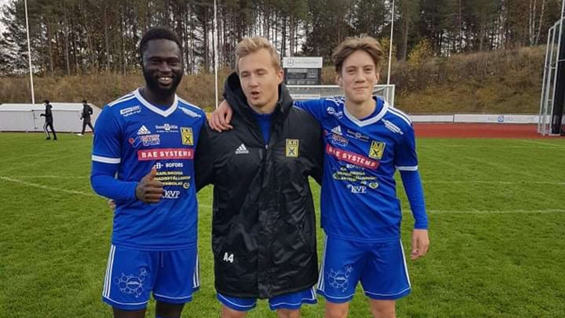 Målgörarna Karanlang Bojang, Marcus Nilsson och Zacke Lundqvist.