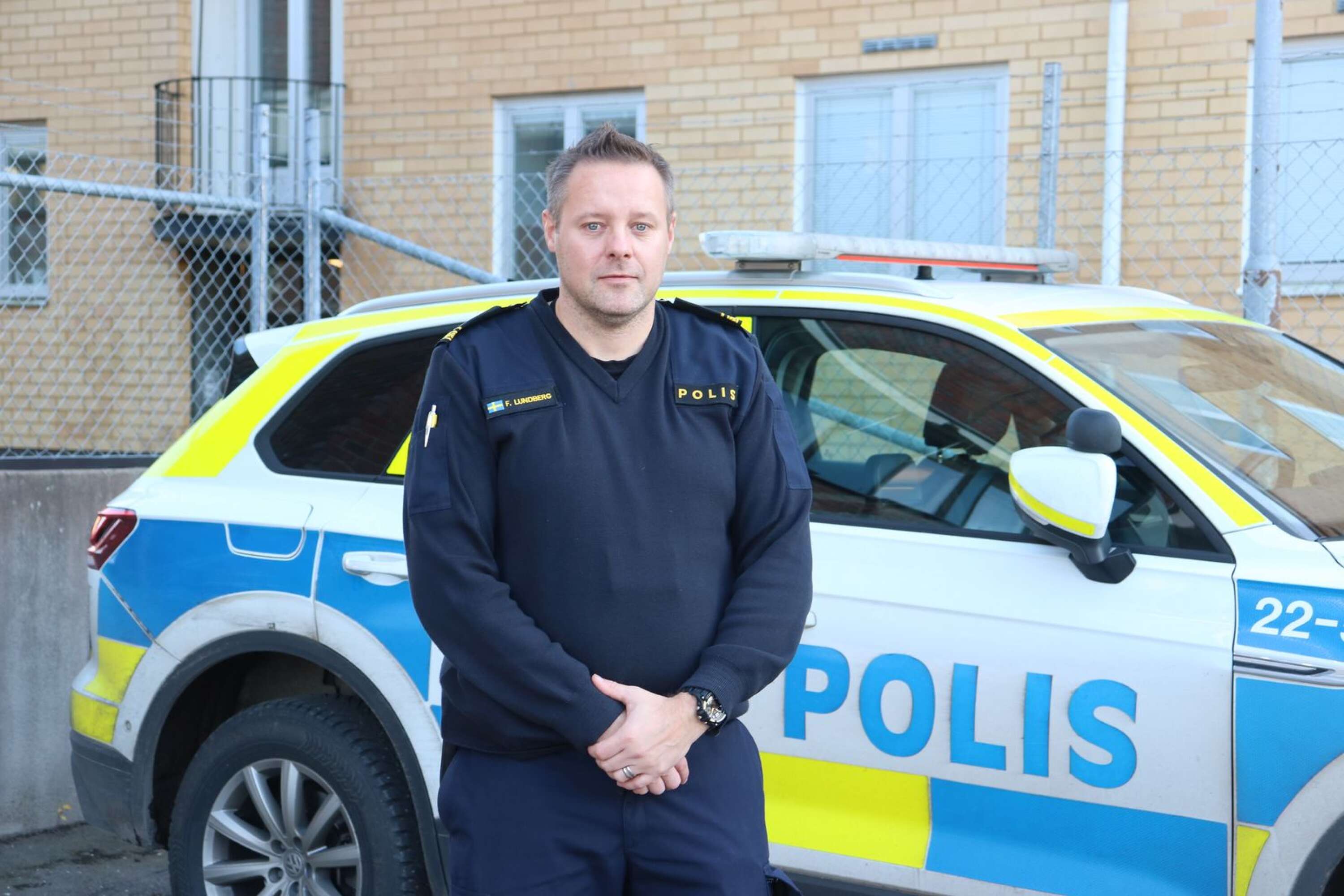 Fredrik Lundberg är kommunpolis i Kristinehamns kommun.
