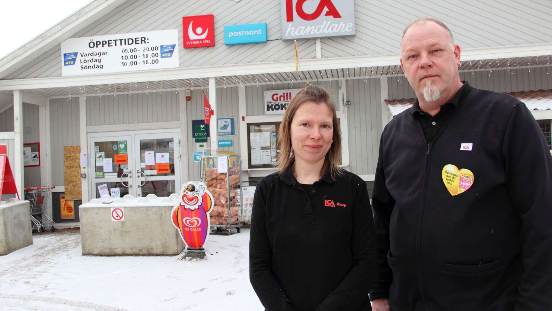 Ica Nära i Åtorp har varit i samma ägo i 20 år, under veckan pågår jubileumoch Magnus och Eva Johansson tänker fortsätta att driva butiken i 20 år till. 