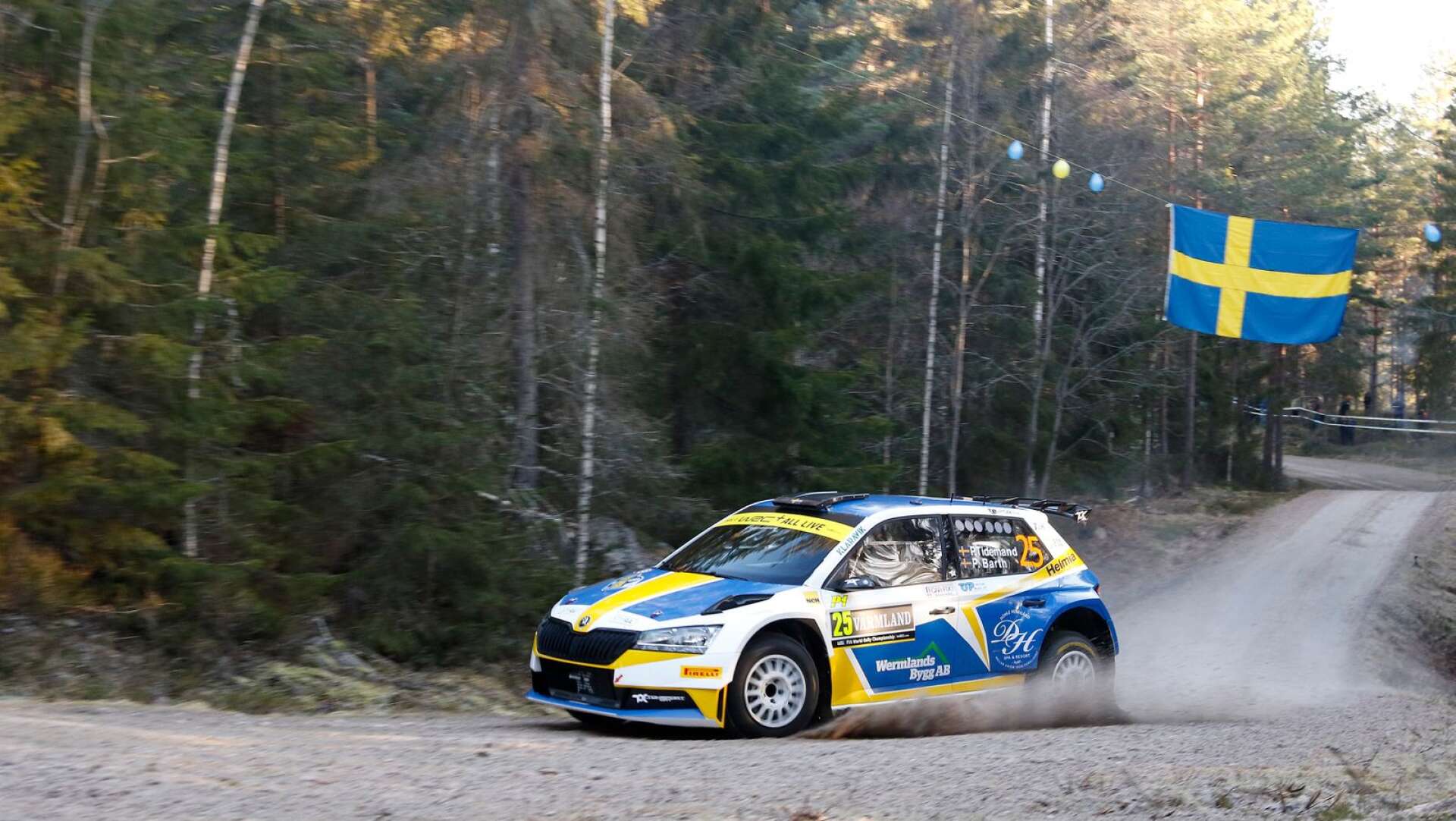 Tidemand i Svenska rallyt 2020, där han blev trea i WRC 2.
