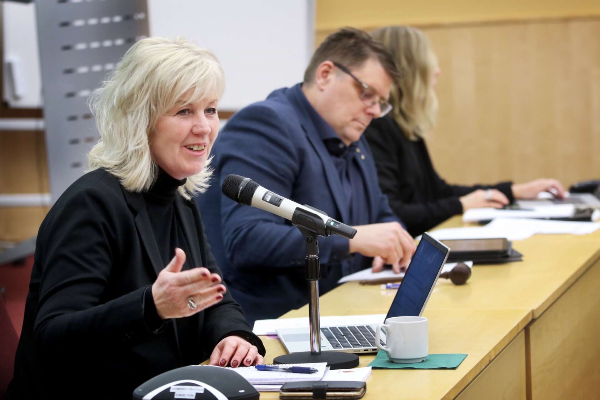 Ekonomichef Christina Olsson presenterade siffror för vissa av kommunens nämnder. Kommunstyrelsen, ledd av Johan Abrahamsson (M), beslöt att tre av nämnderna får gå med underskott.