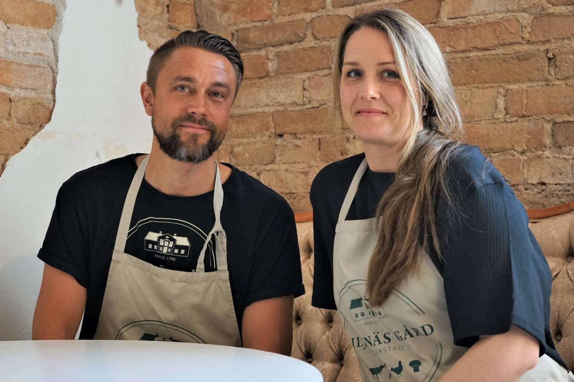 Daniel och Amanda Kylin öppnade sin gårdsbutik vid Liljenäs Gård i juni förra året.
