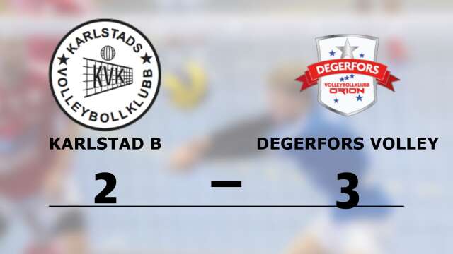 Karlstads Volleybollklubb förlorade mot Degerfors Volley Orion