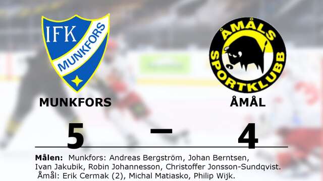 IFK Munkfors vann mot Åmåls SK