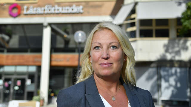 Johanna Jaara Åstrand, ordförande för Lärarförbundet, är precis som sina lärarfackkollegor nöjd efter medlemsomröstningen. Arkivbild.
