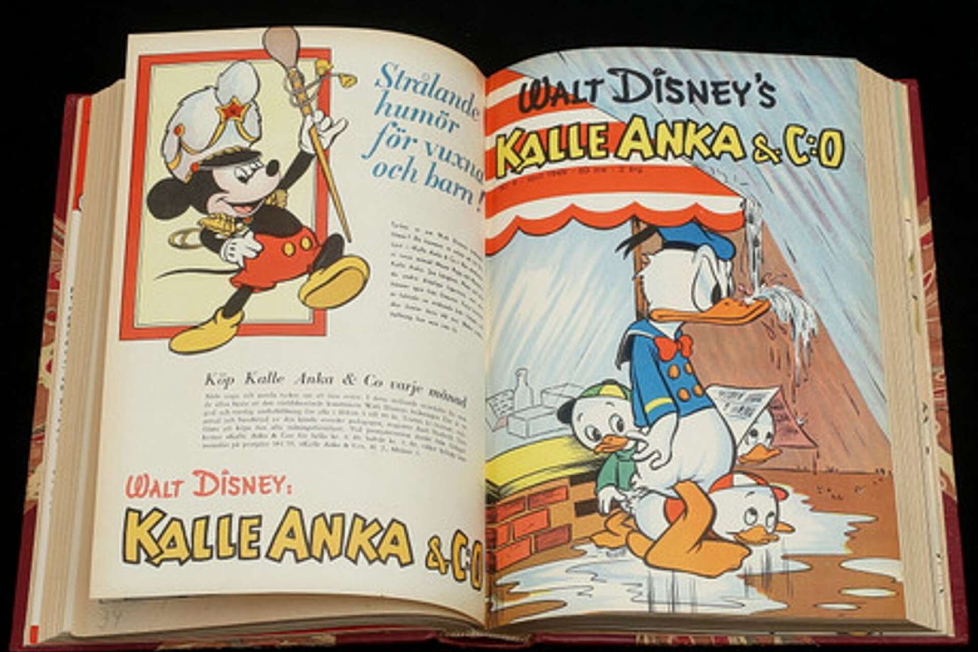 Kalle Anka-tidningar från svenska premiäråret 1948 är en av dyrgriparna vid auktionen.