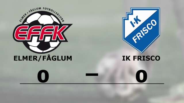 Elmer/Fåglums FK spelade lika mot IK Frisco