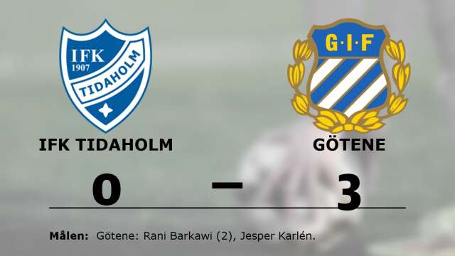 IFK Tidaholm förlorade mot Götene IF