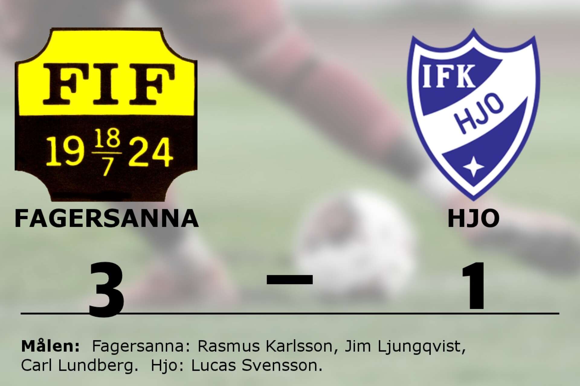 Fagersanna IF vann mot IFK Hjo