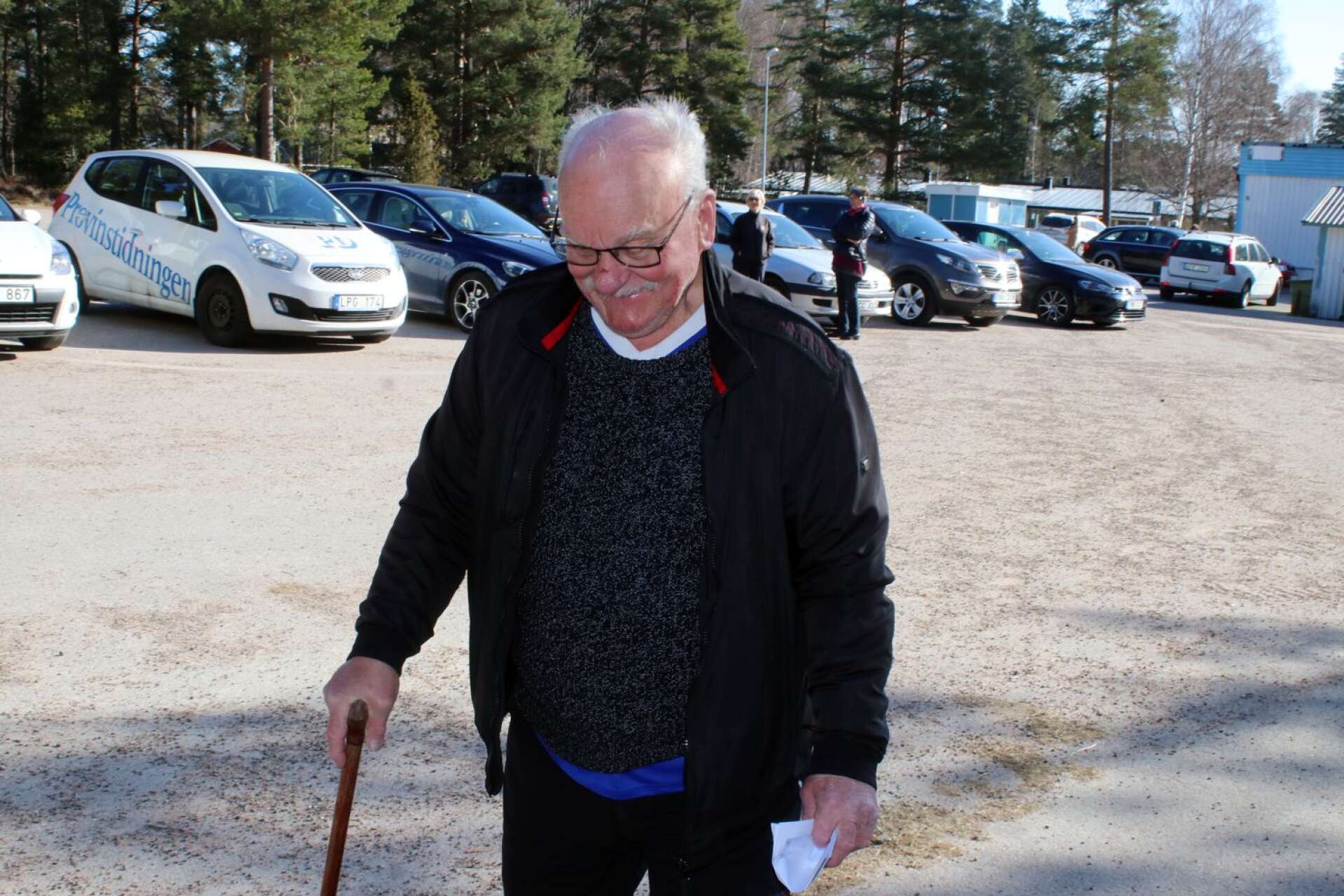 Lennart Persson kom till vaccineringsparkeringen vid Vikenborg – välkänd mark för honom.