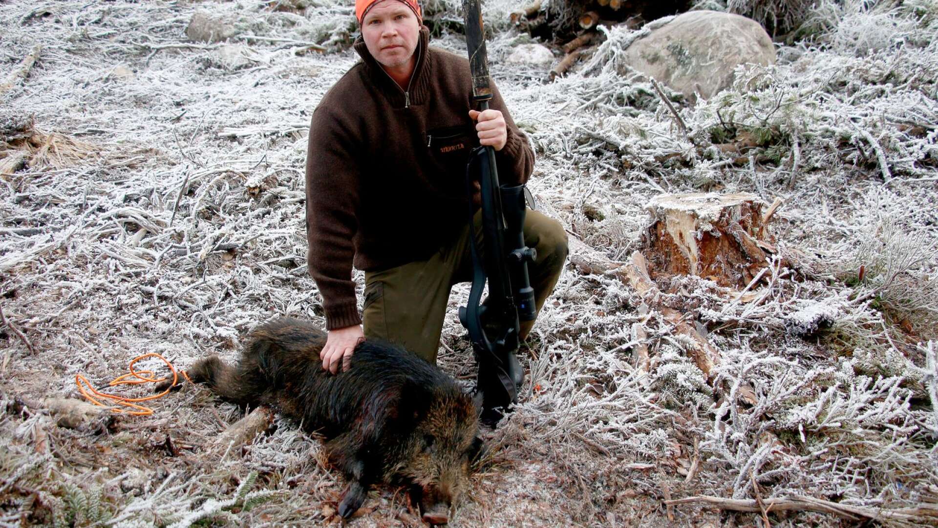 Andreas Bergström sköt ett vildsvin.
