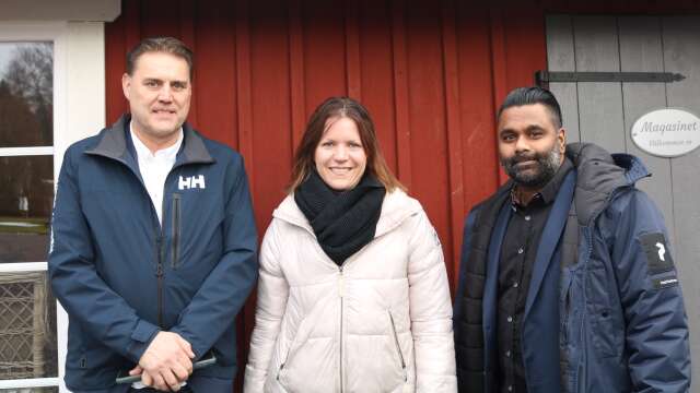 Kommunalråden Kent Larsson, Gabriela Bosnjakovic och Daniel Andersson är nöjda med att ha företagsamma invånare i sina kommuner.