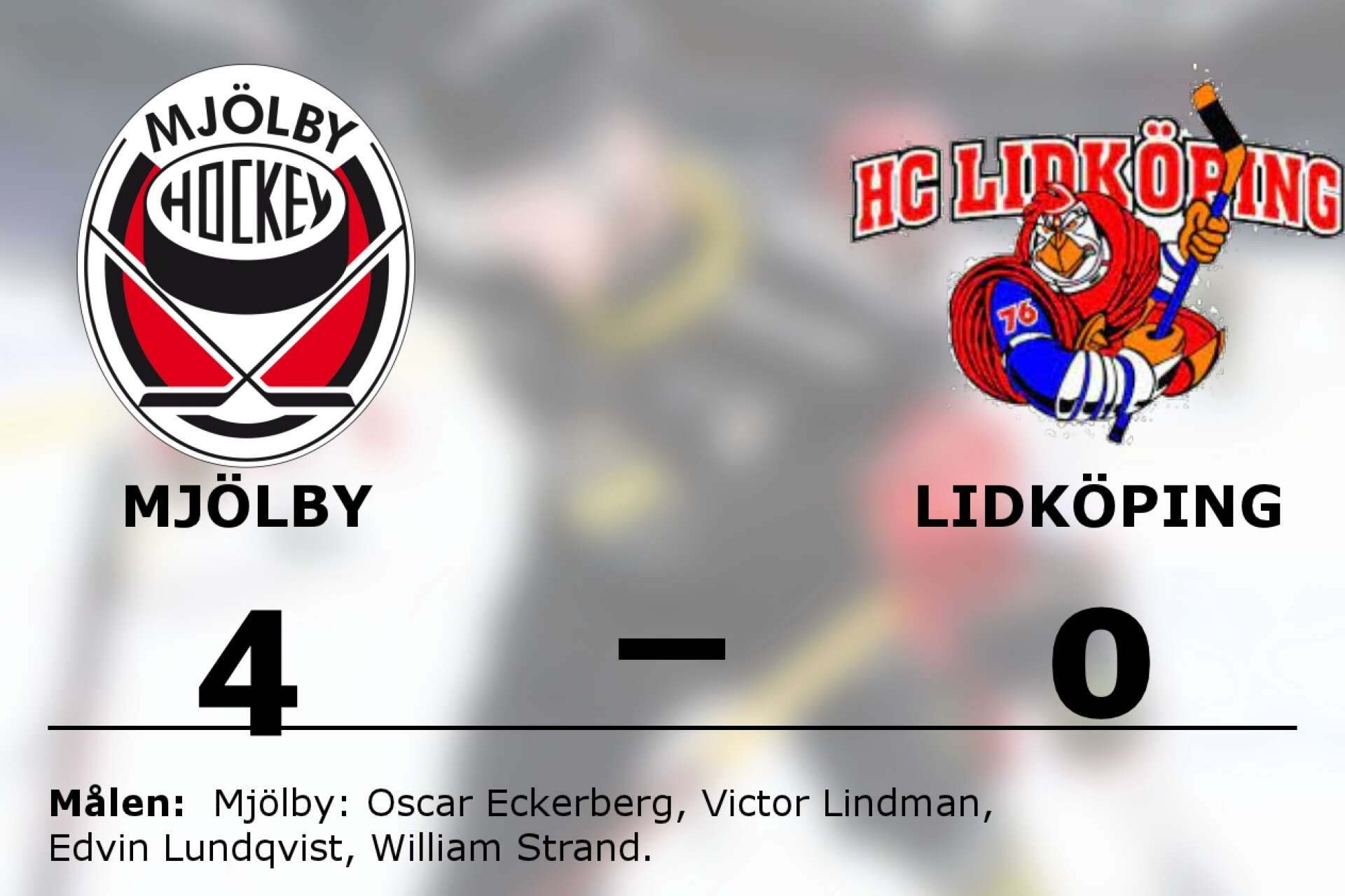 Mjölby Hockey Club vann mot HC Lidköping