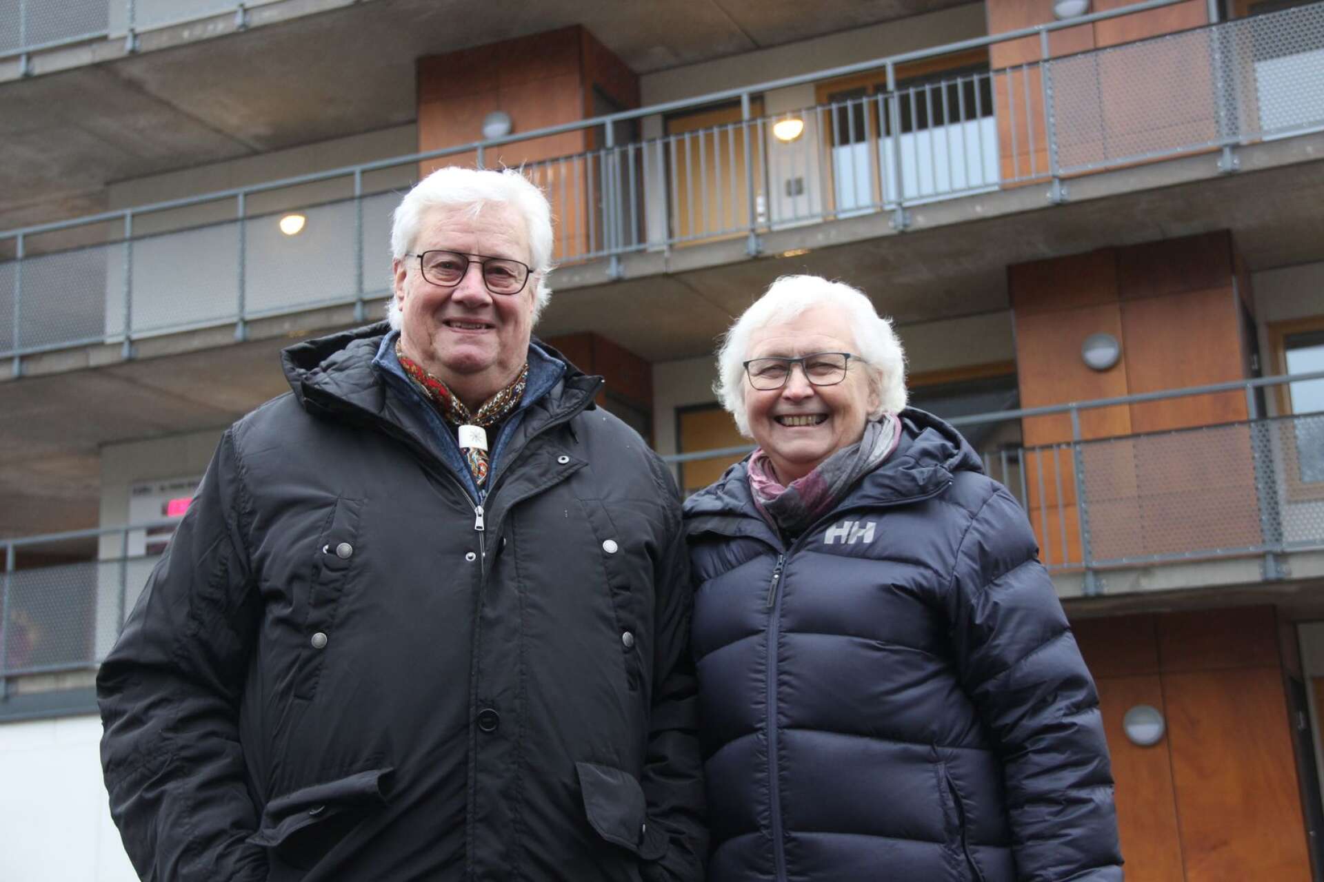 Jan Öster och Doris Ekström ser fram emot att flytta in i en av de nya lägenheterna.