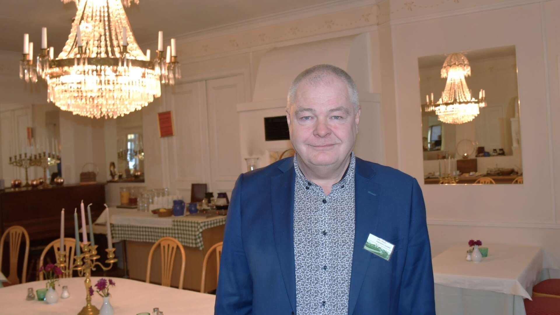Urban Rohdin, vd för Fryksdalens sparbank, informerade om läget under tisdagens företagsfrukost Mötesplats Näringsliv.