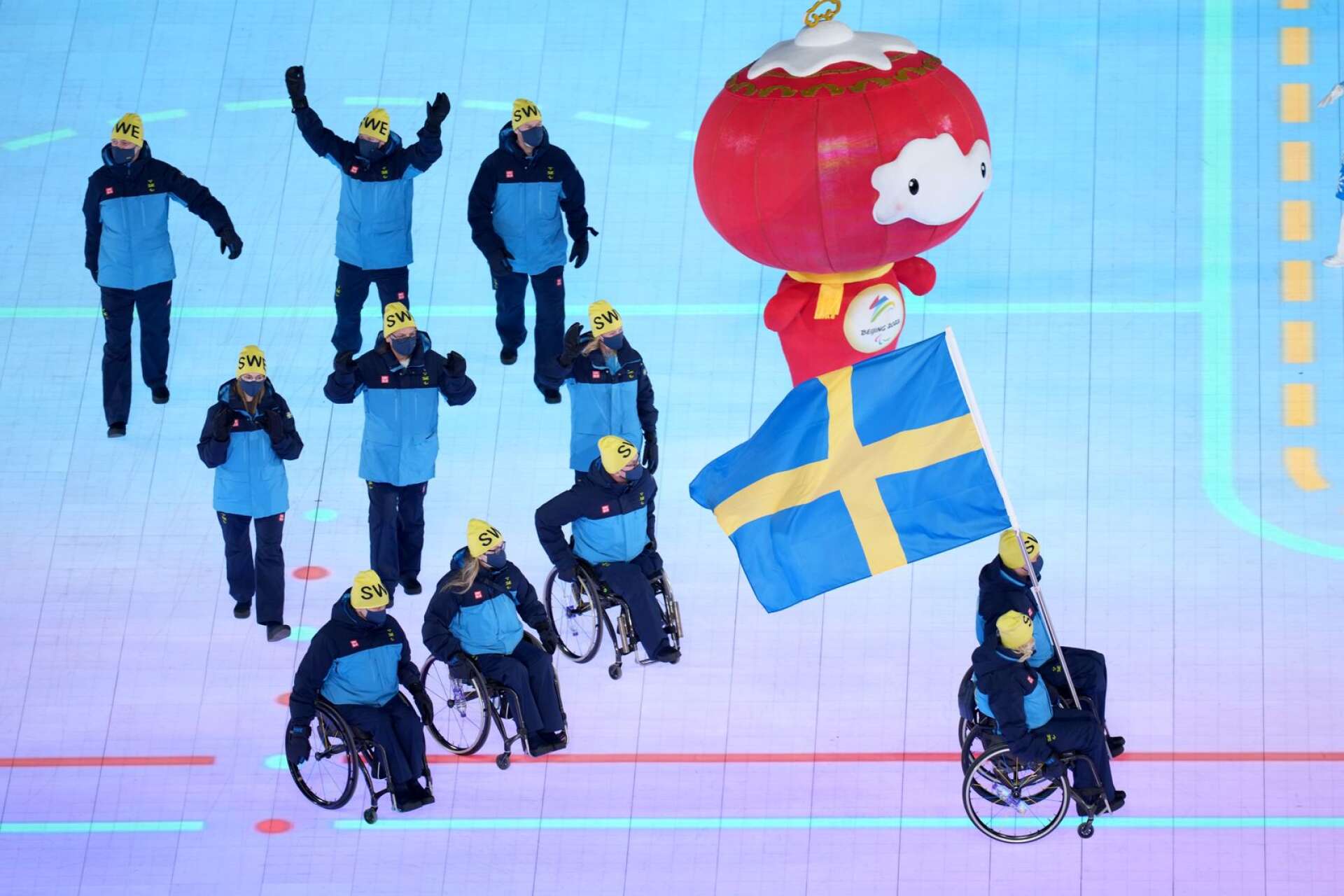 
Invigning av Paralympics i Peking 2022. Sveriges delegation.
