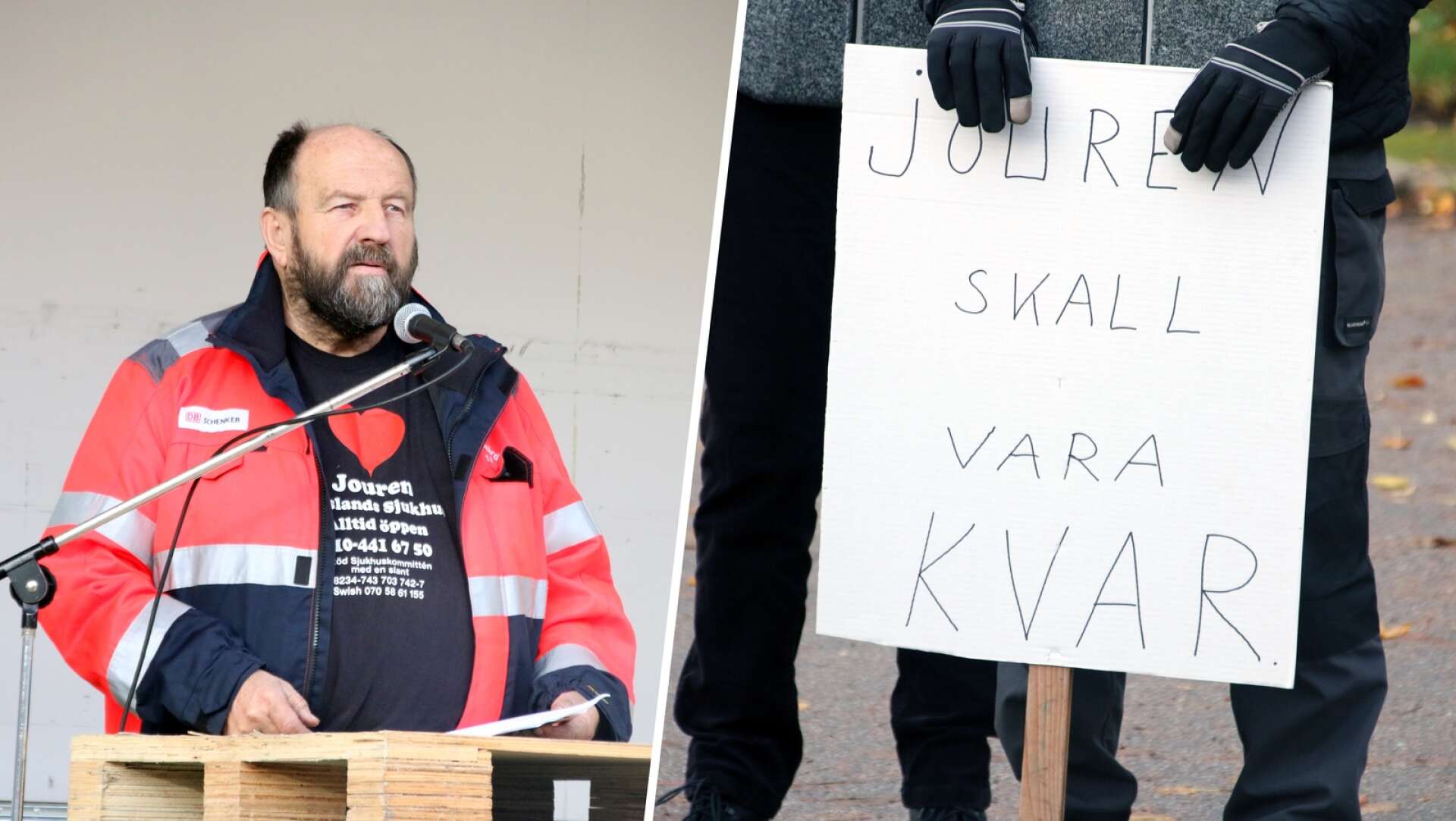 Jerker Johansson är ordförande för Kommittén för Dalslands sjukhus. Han berättar att kommittén ska göra en protestaktion mot jourens minskade öppettider.