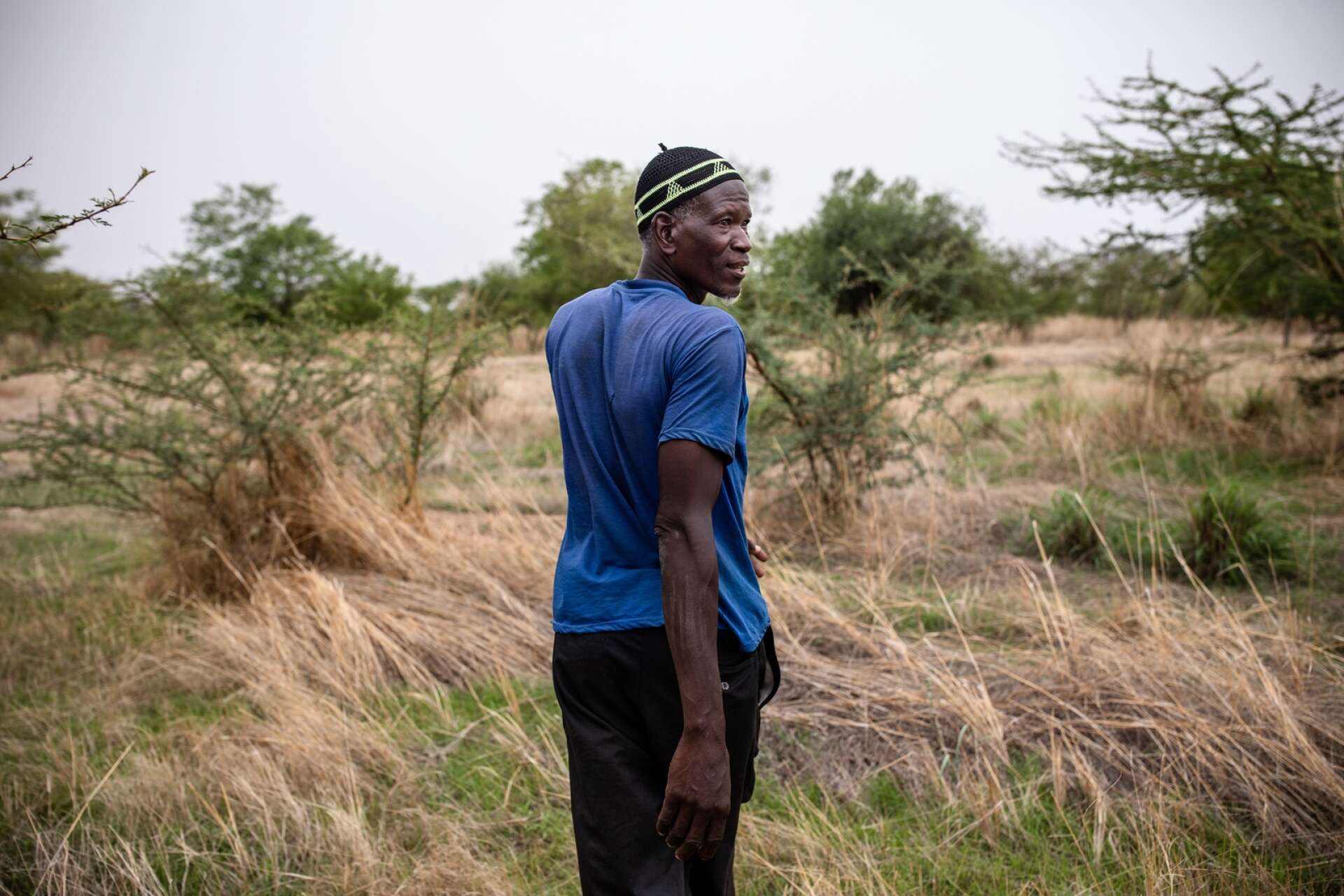 Bonden Yacouba från Burkina Faso lever på det alltmer oförutsägbara småskaliga jordbruket.