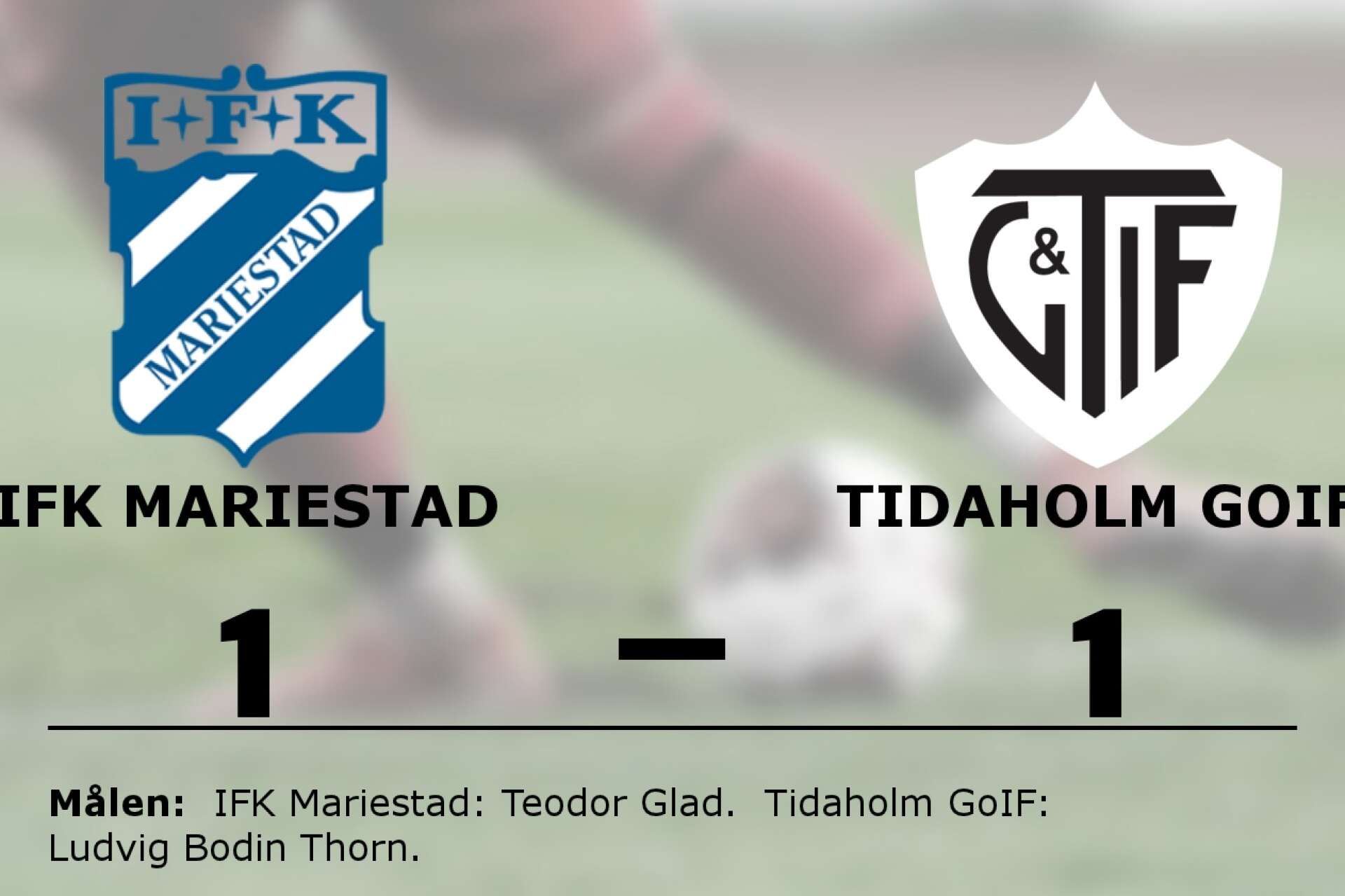 IFK Mariestad spelade lika mot Tidaholms GIF
