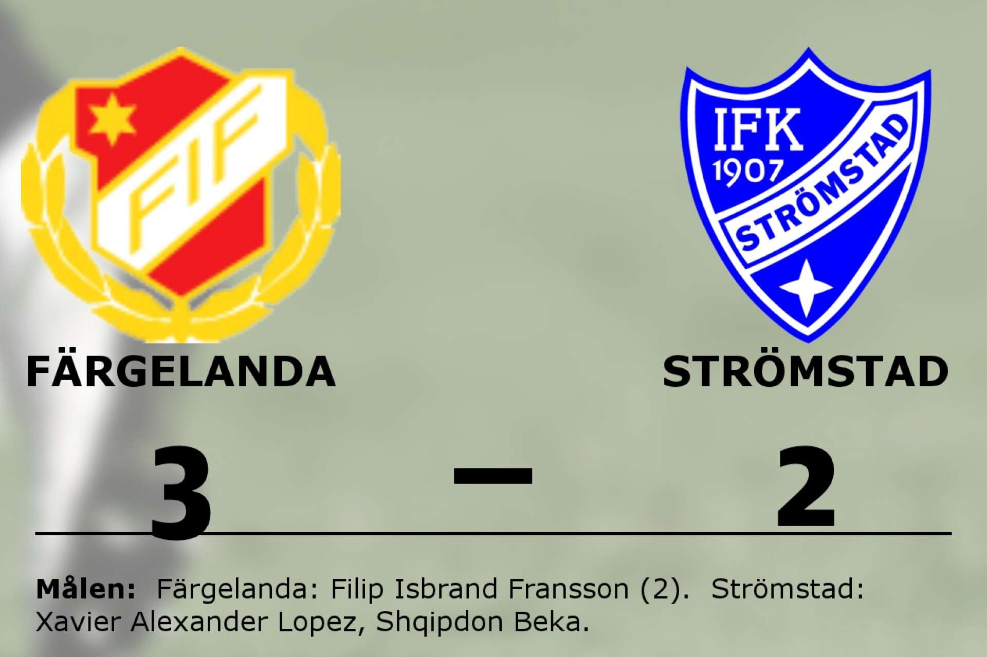 Färgelanda IF vann mot IFK Strömstad