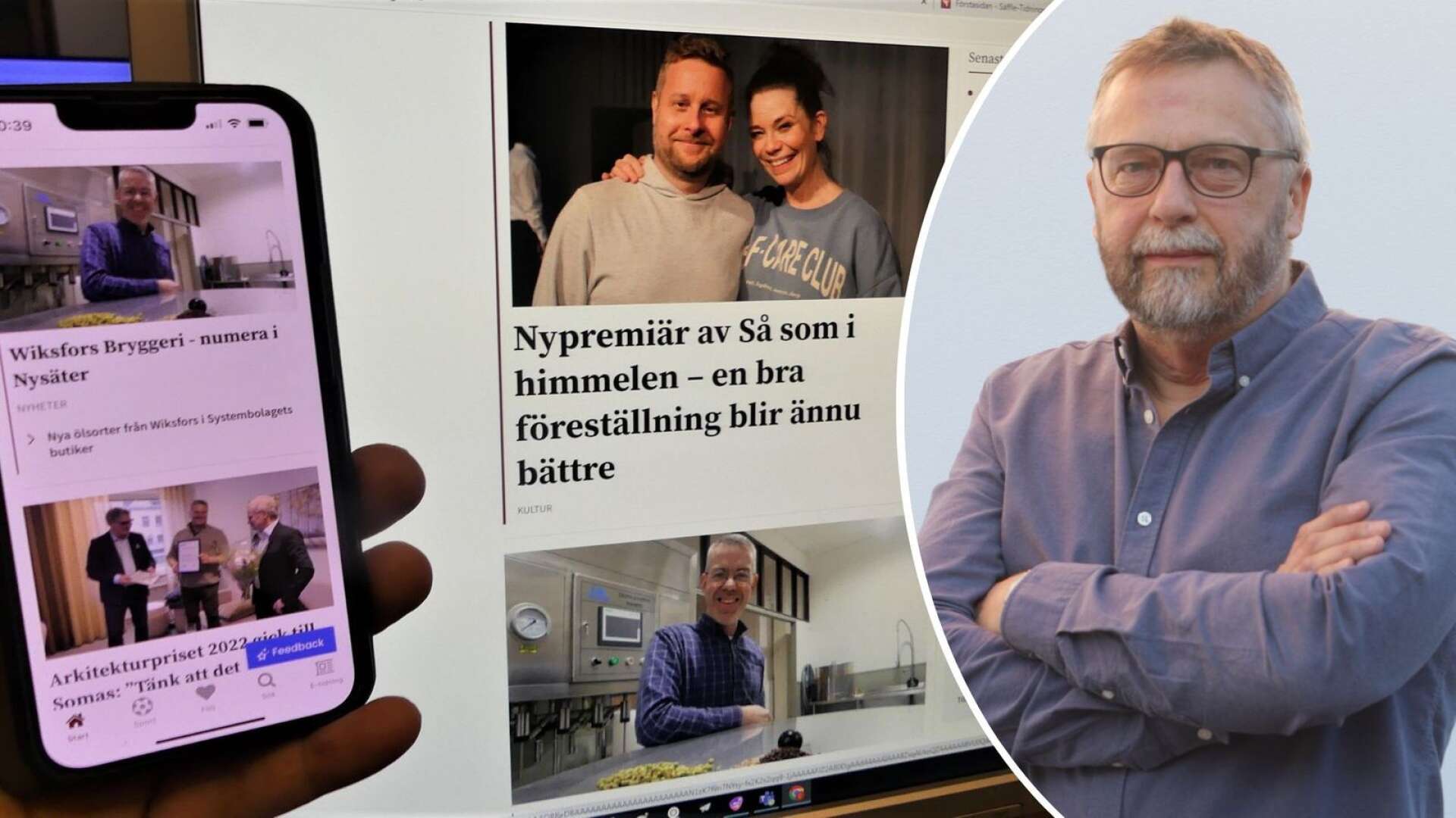 Säffle-Tidningens chefredaktör Claes Österman hälsar välkommen till ST:s nya sajt och app.
