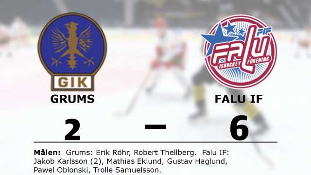 Grums IK Hockey förlorade mot Falu IF