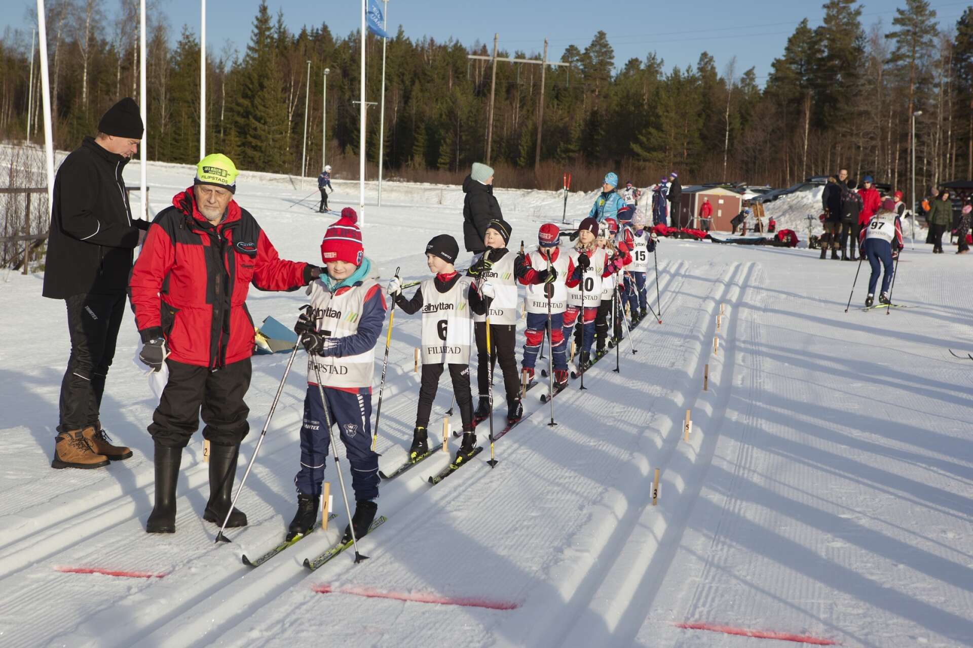 Gunnar Johansson släppte iväg många skidåkare under dagen.