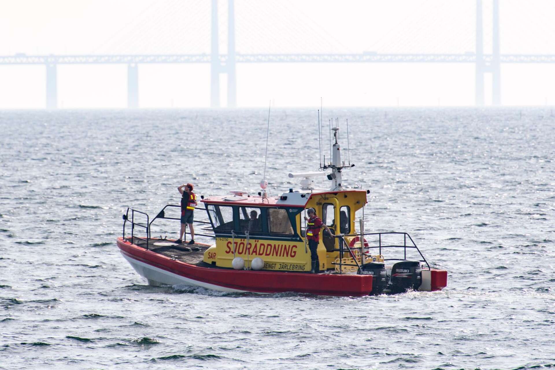 Polisen fick hjälp att följa efter mannen genom att lifta med sjöräddningens båt (arkivbild).