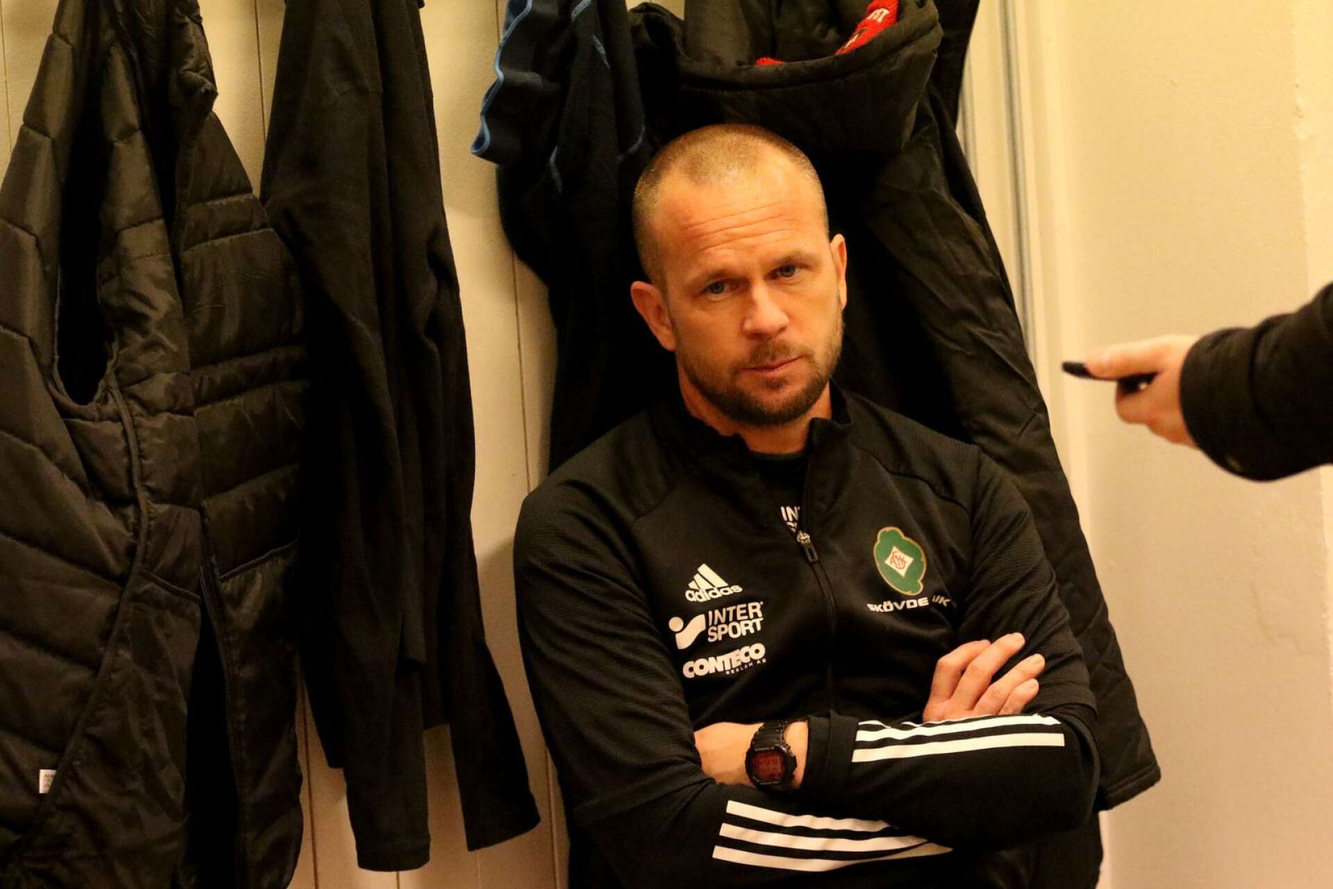 Tobias Linderoth, tränare i Skövde AIK.