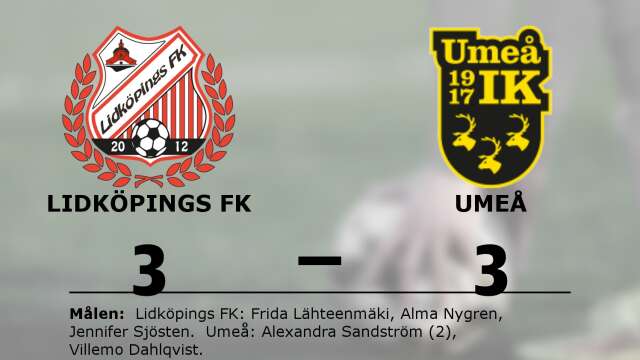 Lidköpings FK spelade lika mot Umeå IK
