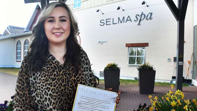 Felicia Carlsson förbereder bröllopsmässa på Selma Spa i februari. 