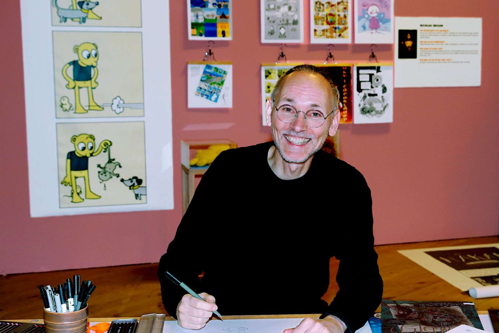 Nicolas Krizan, serietecknare med Lidköpingsrötter men numera verksam i Skövde.