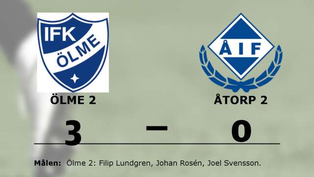 IFK Ölme vann mot Åtorps IF